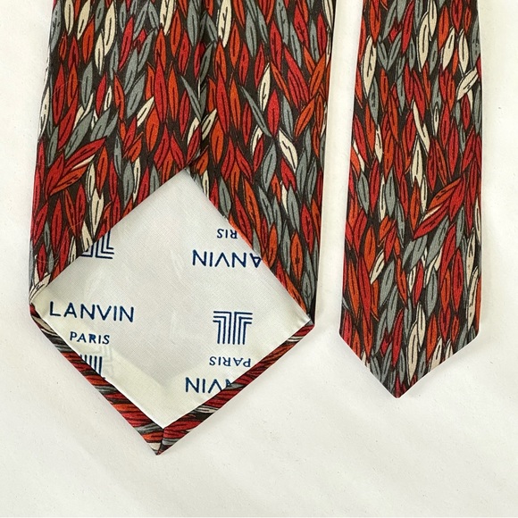 LANVIN PARIS Men’s Vintage Timeless Jacob Reed’s Sons Classic Luxury Tie - Picture 2 of 8